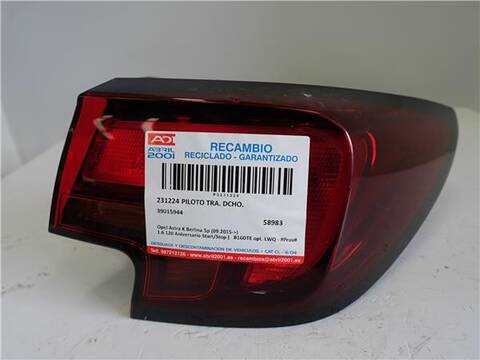 Piloto Trasero Derecho Opel Astra 1.6 120 ANIVERSARIO START/STOP BERLINA 110CV 81KW
