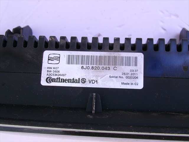 Foto 3ª: Mando Calefacción A. A. Seat Ibiza 1.6 TDI MODELO 6J,2008-2012 [CAY] (2011)