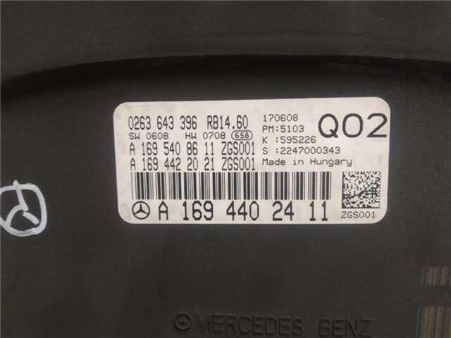 Foto 3ª: Cuadro de Instrumentos Mercedes Clase B 150 2.0 200 CDI (245.208) [2.0 LTR. - 103 KW CDI CAT] [OM 640.941]