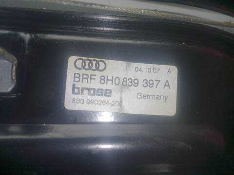 Foto 3ª: Elevalunas Manual Trasero Izquierdo Audi A4 2.5 TDI 163CV 120KW [BDG] (2004)