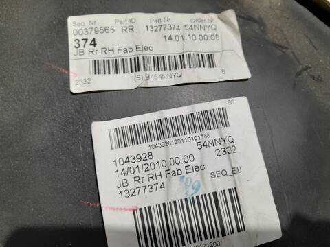 Foto 3ª: Tapizados Cartoneras Opel Insignia 2.0 16V CDTI BERLINA 160CV 118KW [A20DTH] (2010)