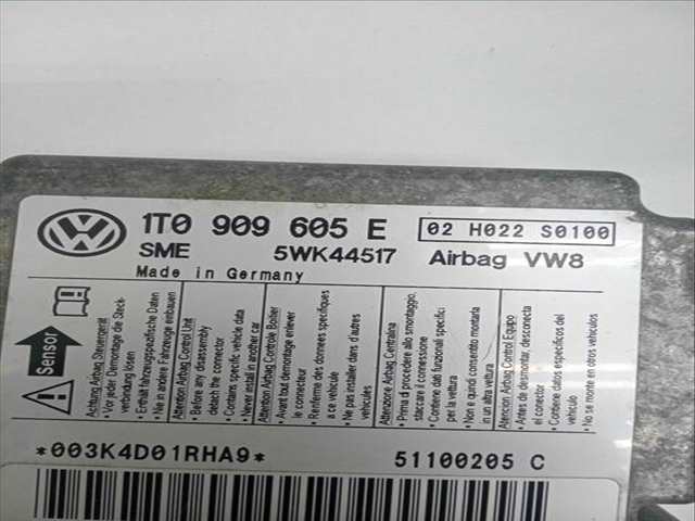 Foto 3ª: Kit Airbag Volkswagen Touran 110CV 81KW [CFH] (2015)