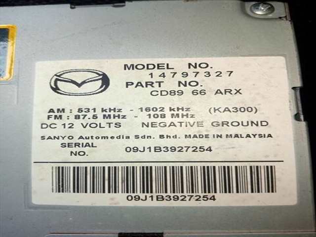 Foto 3ª: Sistema Audio Radio CD Mazda 5 2.0 SPORTIVE 145CV (2005)