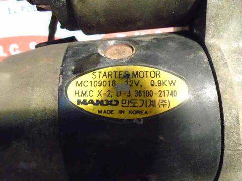 Foto 2ª: Motor de Arranque Mitsubishi Santamo 2.0 CAT 139CV 102KW [G4CP] (1999)