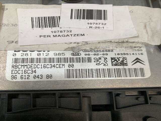 Foto 2ª: Centralita Motor ECU Citroen C4 1.600 HDI110CV/80KW [9HY] (2006)