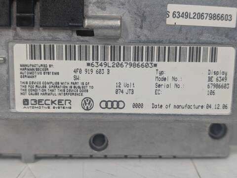 Foto 2ª: Pantalla Multifuncion Audi Q7 3.0 TDI 232CV 171KW (2007)