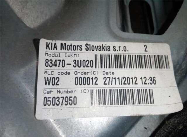 Elevalunas Eléctrico Trasero Izquierdo Kia Sportage 1.7 CONCEPT 4X2 [1.7 LTR. - 85 KW CRDI CAT]