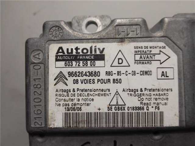 Foto 3ª: Centralita Airbag Citroen C4 
