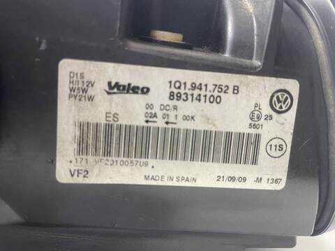 Foto 2ª: Faro Derecho Volkswagen Eos CAX (2009)