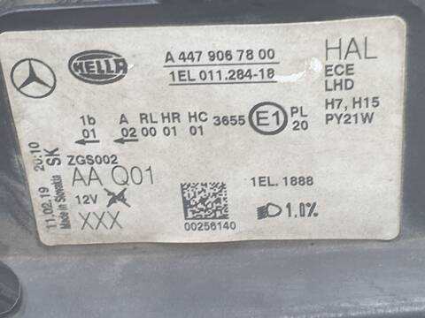 Foto 3ª: Faro Derecho Mercedes Vito 109-110-111-114 CDI FWD LARGA 447.603) (2014)