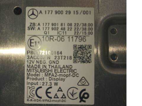 Foto 2ª: Pantalla Multifuncion Mercedes Clase GLA 200 MILD-HYBRID H247) 247.78 (2020)