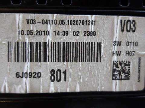 Foto 3ª: Cuadro de Instrumentos Seat Ibiza STYLANCE - STYLE 85CV 63KW [BXW] (2010)