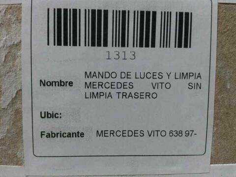 Foto 2ª: Mando Luces Mercedes Vito 79CV 58KW CAJA CERRADA