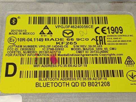 Foto 4ª: Centralita Motor ECU Mazda 2 1.5 16V CAT 90CV 66KW [P5] (2017)