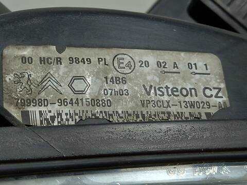 Foto 3ª: Faro Derecho Citroen Berlingo WJY (2006)