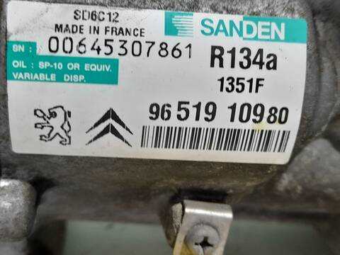 Foto 2ª: Compresor Aire Acondicionado Citroen C4 1.6 16V CAT NFU - TU5JP4) 109CV 80KW [NFUTU5JP4] (2009)