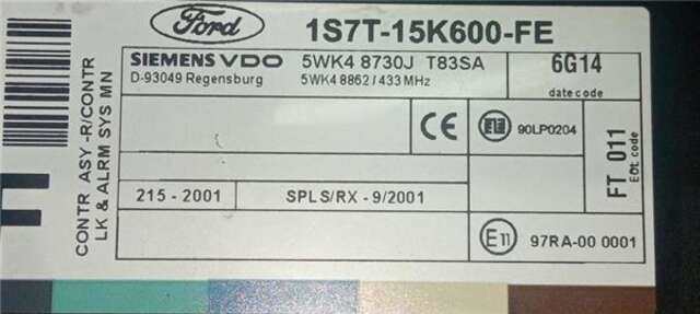 Foto 1ª: Modulo Confort BCM Ford Focus 1.8 TDCI [F9DA]