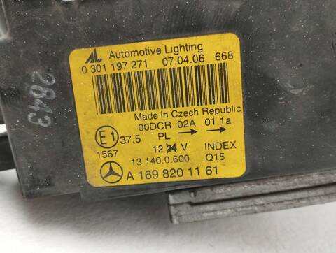 Foto 3ª: Faro Izquierdo Mercedes Clase A 140 A 170 169.032) 116CV 85KW [M266940] (2006)