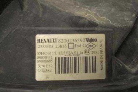 Foto 3ª: Faro Izquierdo Renault Kangoo AUTHENTIQUE OASIS 65CV 48KW [K9K A7] (2004)