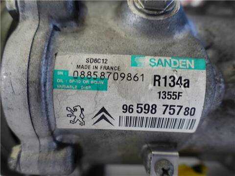 Foto 3ª: Compresor Aire Acondicionado Peugeot 207 1.4 CONFORT 95CV 70KW [8FS (EP3)] (2009)