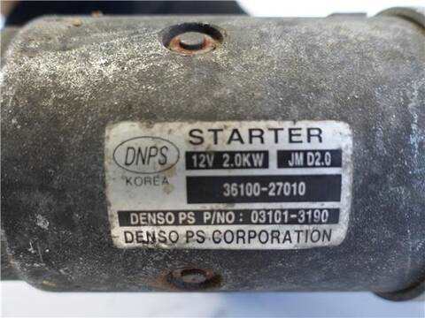 Foto 3ª: Motor de Arranque Hyundai Santa Fe 2.2 CRDI 155CV 114KW [D4EB] (2006)