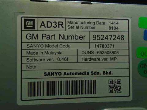 Foto 2ª: Pantalla Multifuncion Opel Astra 1.7 16V CDTI 110CV 81KW [A17DTS] (2014)