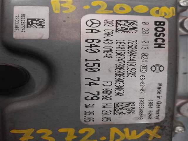 Foto 2ª: Centralita Motor ECU Mercedes Clase B 200 2.0 D [D 640941] (2006)