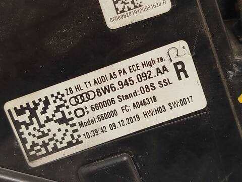 Foto 4ª: Piloto Trasero Derecho Audi A5 2.0 TDI 190CV 140KW [DETA] (2020)