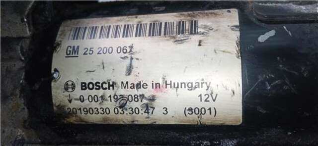 Foto 2ª: Motor de Arranque Opel Zafira 1.4 EXPRESSION [1.4 LTR. - 88 KW 16V TURBO] [B14NET]