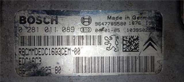 Foto 1ª: Centralita Motor ECU Peugeot 307 1.4 HDI [8HX (DV4TD)]