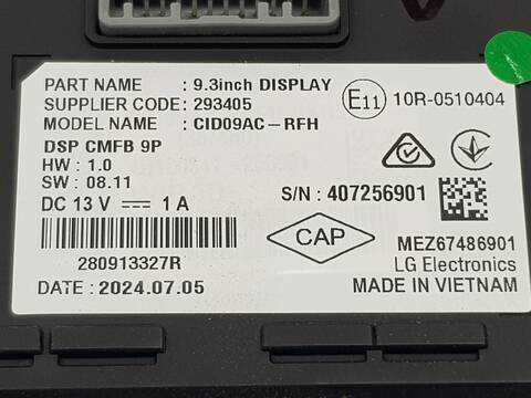 Foto 2ª: Pantalla Multifuncion Renault Arkana TECHNO