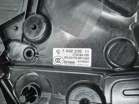 Foto 2ª: Elevalunas Eléctrico Delantero Derecho Bmw Serie 3 315 318D M SPORT BERLINA 150CV 110KW [B47D20B] (2019)