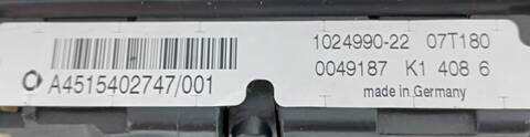 Foto 3ª: Cuadro de Instrumentos Smart Fortwo BASICO 52 KW 451.431) 71CV (2007)