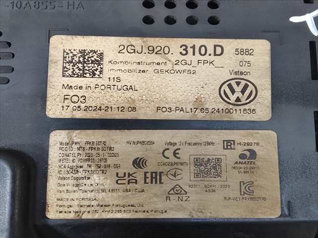 Foto 3ª: Cuadro de Instrumentos Volkswagen T-Roc 2.0 TDI 115CV (2024)
