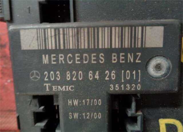 Foto 2ª: Centralita Cierre Centralizado Mercedes Clase C 160 2.2 220 CDI (203.006) [2.2 LTR. - 105 KW CDI CAT] [OM 646.963]