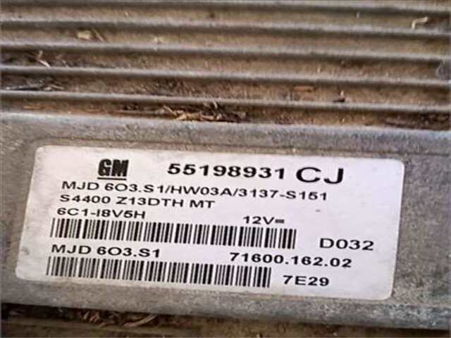 Centralita Motor ECU Opel Corsa 1.3 ENJOY [1.3 LTR. - 66 KW 16V CDTI CAT (Z 13 DTH - L4I)]