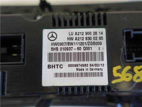 Foto 3ª: Mando Climatizador Mercedes Clase E 180 2.1 E 220 CDI BE DYNAMIC EDITION 212.002) 170CV 125KW [D 651924] (2012)