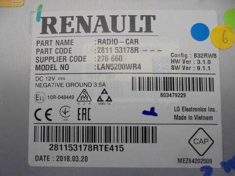 Foto 4ª: Pantalla Multifuncion Renault Captur LIFE 90CV 66KW [H4B B4] (2018)