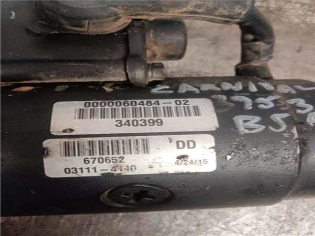 Foto 2ª: Motor de Arranque Kia Carnival 2.9 TD [J3]