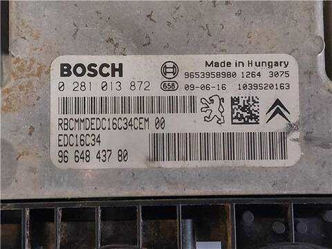 Foto 3ª: Centralita Motor ECU Citroen Berlingo 1.6 HDI 110 109CV 80KW [9HZ-DV6TED4] (2009)
