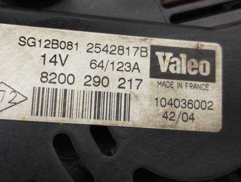 Foto 3ª: Alternador Nissan Primera ACENTA BERLINA 120CV 88KW [F9Q] (2001)