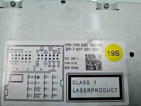 Foto 2ª: Sistema Audio Radio CD Volkswagen Passat 2.0 TDI BERLINA 140CV 103KW (2011)