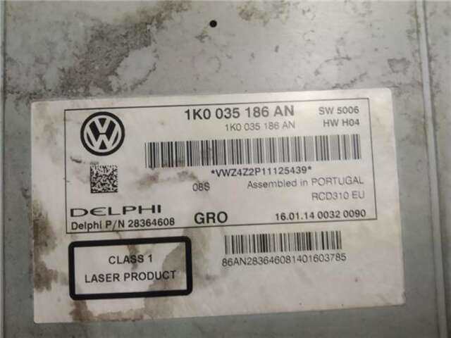 Foto 3ª: Sistema Audio Radio CD Volkswagen Caddy 1.6 MAXI TRENDLINE BLUEMOTION [1.6 LTR. - 75 KW TDI] [CAYD]