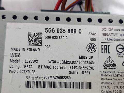 Foto 3ª: Sistema Audio Radio CD Volkswagen Golf COMFORTLINE BLUEMOTION 150CV 110KW (2019)