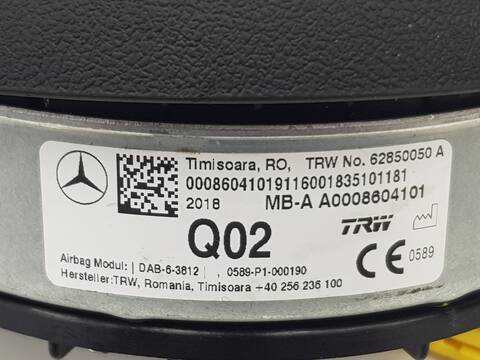 Foto 2ª: Airbag Delantero Izquierdo Mercedes Clase A 140 1.5 CDI 116CV [608915] (2018)