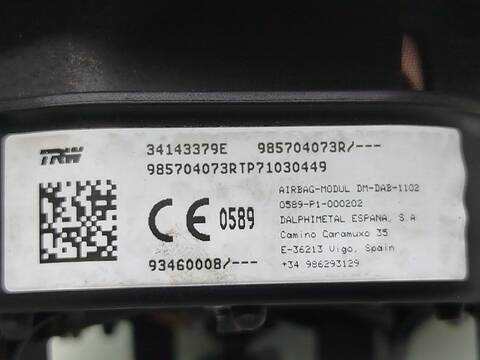 Foto 3ª: Kit Airbag Renault Trafic 1.6 DCI 120 FGMK) 121CV 89KW FURGONETA [R9M413] (2017)