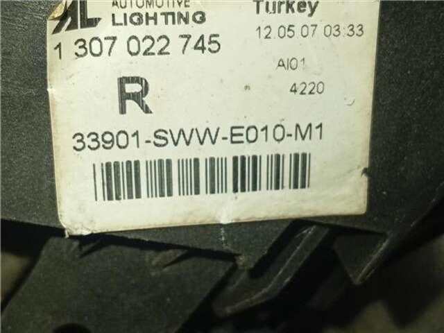 Foto 2ª: Faro Antiniebla Delantero Derecho Honda Crv 2.2 CTDI (RD8)(2002 _) [N22A2]