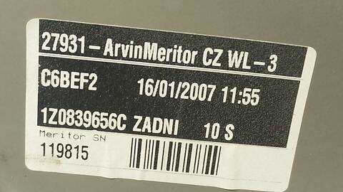 Foto 2ª: Elevalunas Manual Trasero Derecho Skoda Octavia GASOLINA [BKD] (2007)