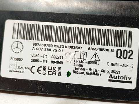 Foto 4ª: Airbag Cortina Delantero Izquierdo Mercedes Sprinter 419 CDI RWD 907.643 907.645 907.647) 190CV 140KW FURGONETA [654920] (2024)