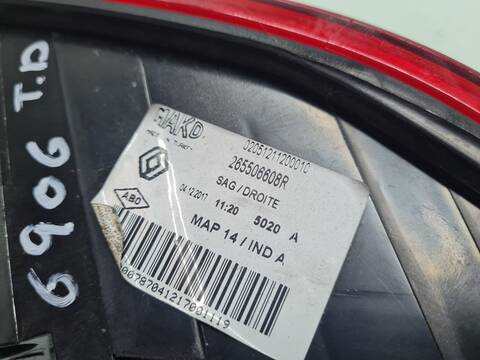 Foto 2ª: Piloto Trasero Derecho Renault Clio BUSINESS 90CV 66KW [K9KC6] (2015)